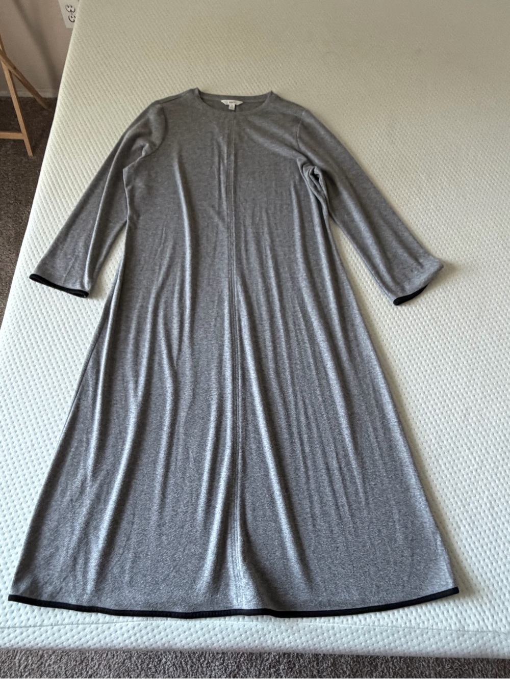 Marks & Spencer Grey Maxi A-Line Long Sleeve Dress